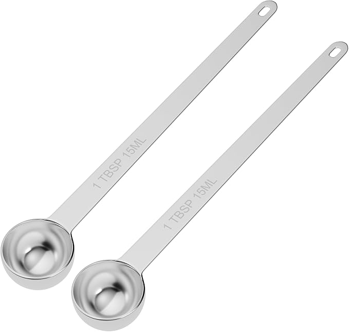 2PCS 1Tbsp Extra Long Handle Measuring Spoon, Single Stainless Steel Individual by LEIFENY