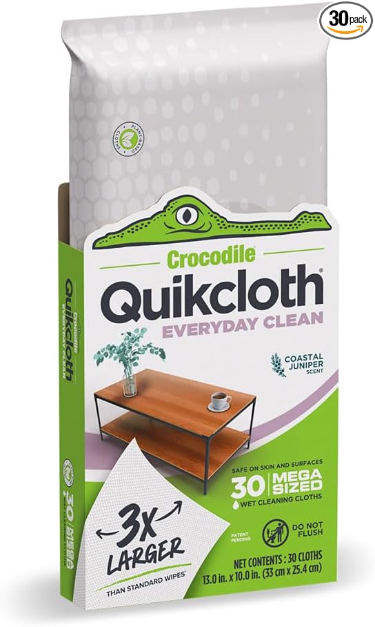 Quikcloth® Everyday Clean – Plant-Based, Plastic-Free Cleaning Wipes by Quikcloth