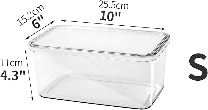 Clear Storage Bins With Lids, 4 Packs Food Storage Organizer, Stackable Kitchen - Image 5