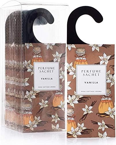 ROSE COTTAGE Large 12 Packs Vanilla Hanging Closet Air Freshener Scented by ROSECOTTAGE