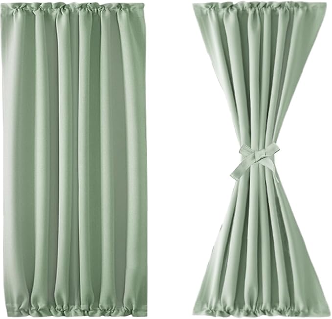 DWCN French Door Curtains – Rod Pocket Thermal Blackout Curtain - Image 7