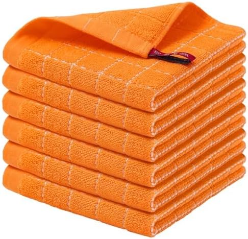 Homaxy 100% Cotton Terry Kitchen Dish Cloths, Ultra Soft and Absorbent Dish by Homaxy