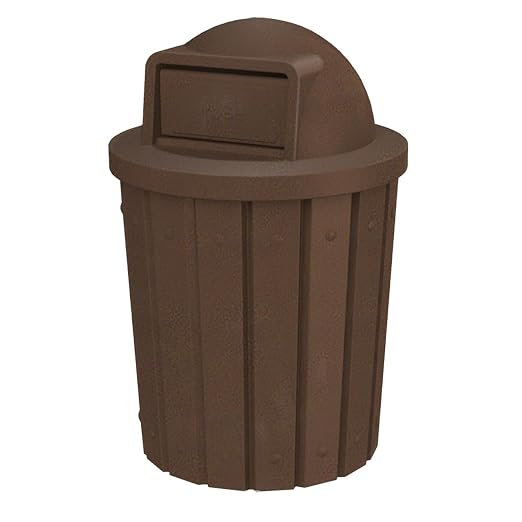 42 Gallon Slated Circle 100% Recycled Plastic Commercial Outdoor or Indoor by SturdyEssentials