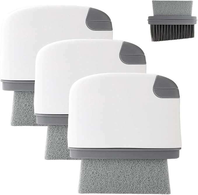 2 in 1 Groove Cleaning Brush, Upgraded Crevice Cleaning Brush & Magic Window by GotoPolishWiz