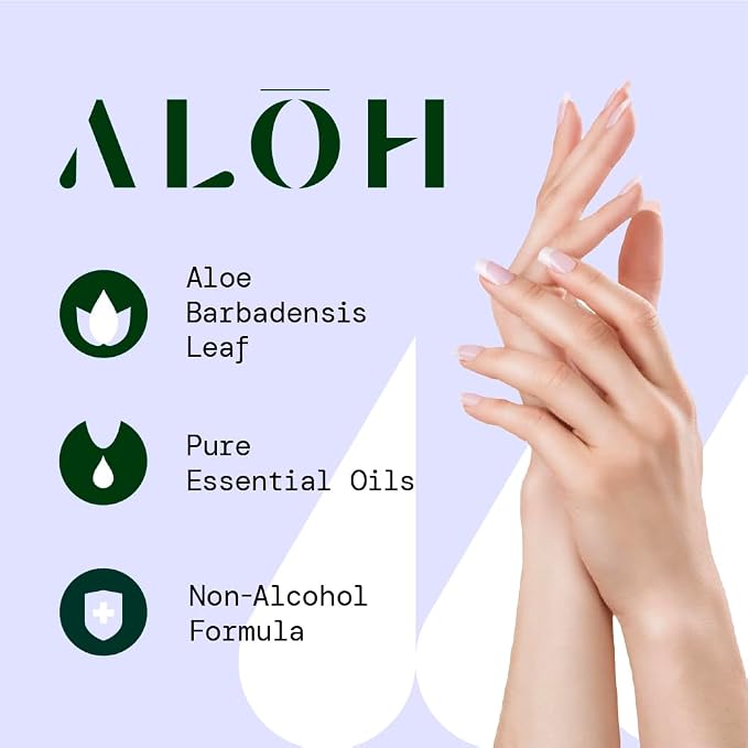 ALŌH Sanitizing Hand Gel 2-pack | Lemongrass + Aloe | 70% Alcohol Hydrating - Image 3