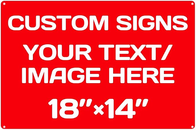 Repaly Personalized signs, Aluminum Weatherproof Metal Sign Multiple Sizes by Repaly