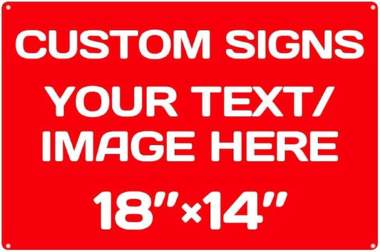 Repaly Personalized signs, Aluminum Weatherproof Metal Sign Multiple Sizes by Repaly