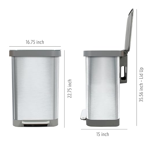 Glad Stainless Steel Step Trash Can, Series 2 - Image 9