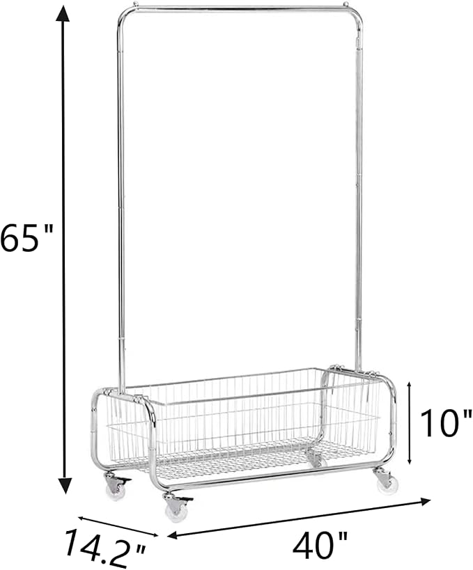 Garment Rack With Storage Baskets, Clothing Rack - Image 3