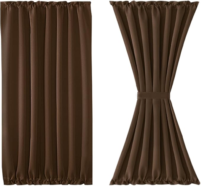 DWCN French Door Curtains – Rod Pocket Thermal Blackout Curtain - Image 7