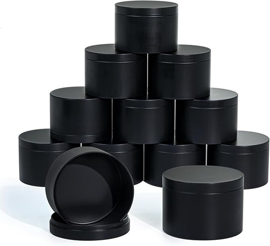Candle Tins with Lids, 3 Wicks Candle Jars 14oz/420ml Candle Containers 12 Pack by Tobeno1candlemakingsupplier