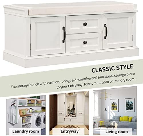 Storage Bench Entryway Bench Shoe Bench Storage Ottoman Cabinet
