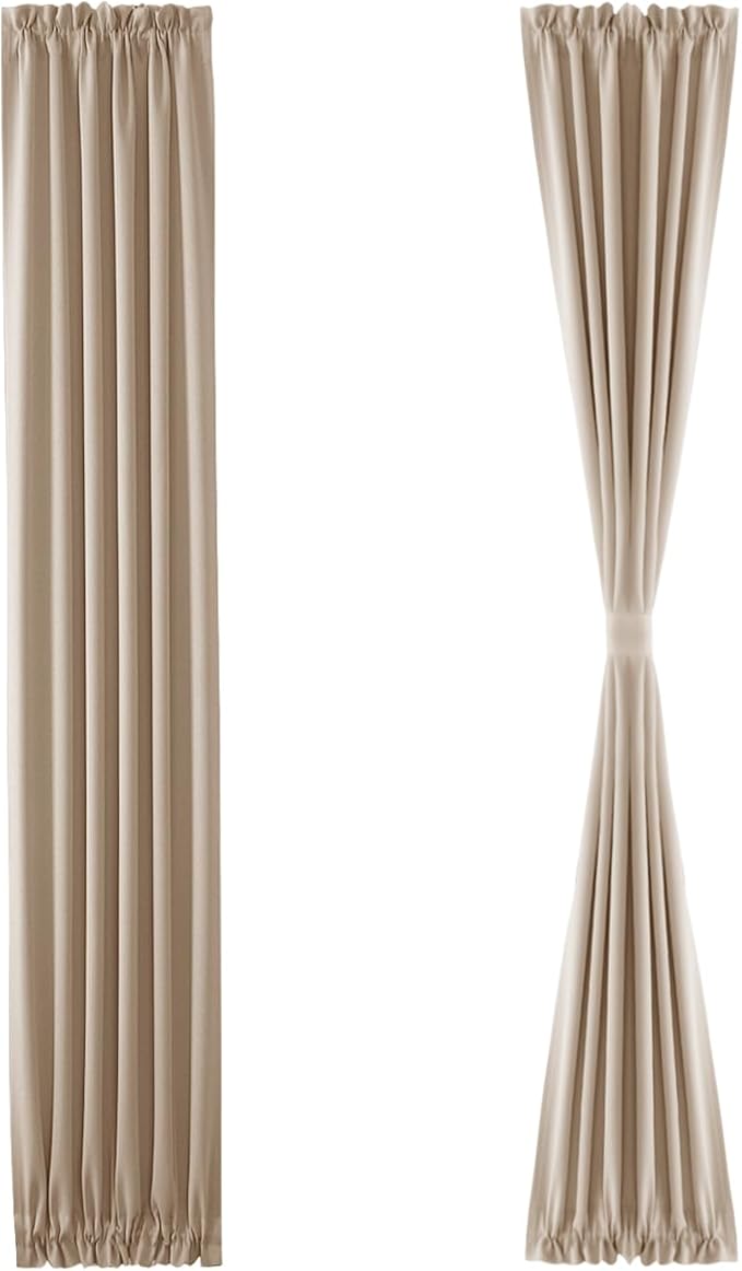DWCN French Door Curtains – Rod Pocket Thermal Blackout Curtain - Image 7