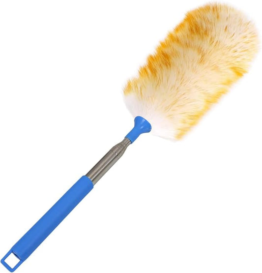 Wool Lambswool Extendable Cleaning Brush Duster 21.2-51.2in, Anti-Static by Rochix+