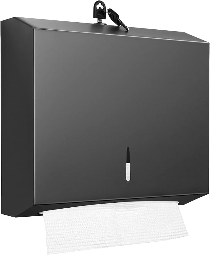 Paper Towel Dispenser Wall Mount Commercial, C Fold Multifold Hand Paper Towel by Gorlary