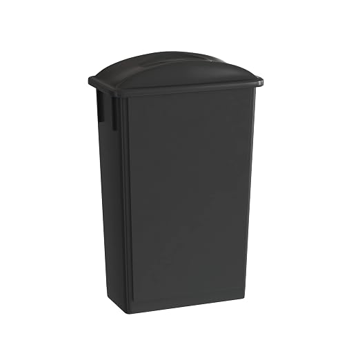 23 Gallon Black Slim Jim Trash Can by Krollen+Industrial