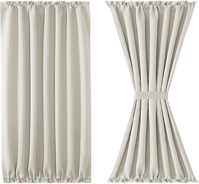 DWCN French Door Curtains Rod Pocket Thermal Blackout Curtain - Image 7