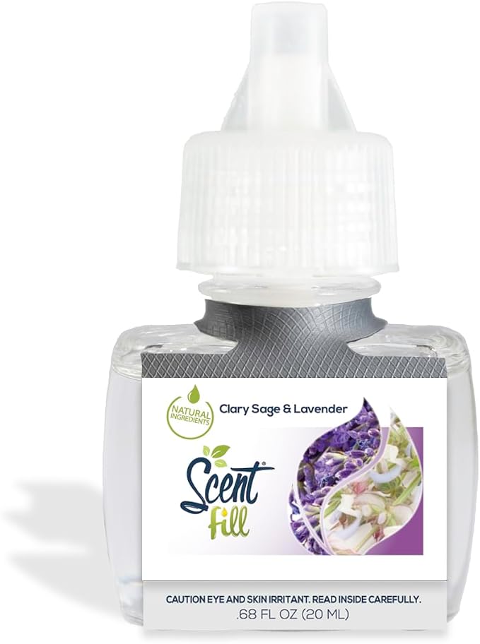 Scent Fill Clary Sage & Lavender Blend Plug in Air Freshener, 4 Scented Oil - Image 3