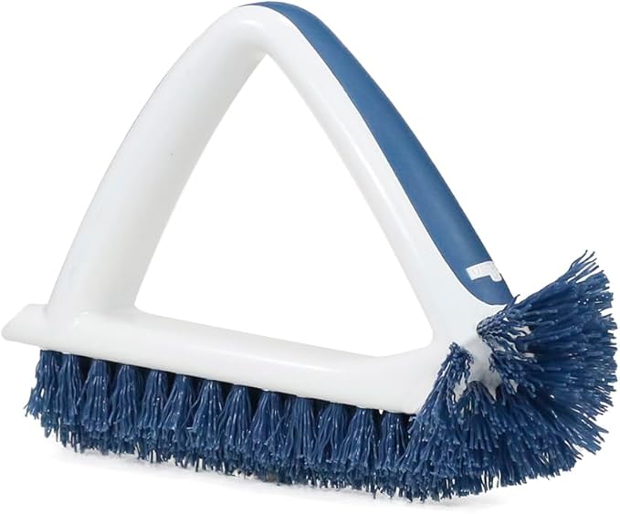 Unger 2-in-1 Grout and Corner Scrubber Brush Tool, Crevice Bathroom Cleaning by Unger