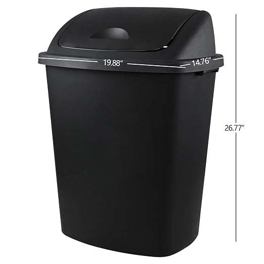 19 Gallon Kitchen Waste Bin, Large Plastic Trash Can, Holds 70 Liters - Image 2