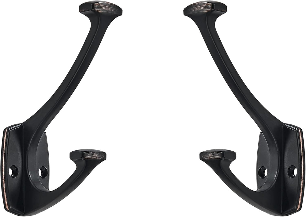 10 Pack Oil Rubbed Bronze Hooks Decorative Heavy Duty Solid Large Coat Hooks ...