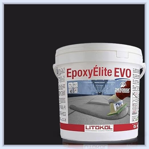 Tile Doctor EpoxyElite EVO 11 lbs./5 kg. Bucket of Litokol Black 2 Epoxy Tile by DesignTile