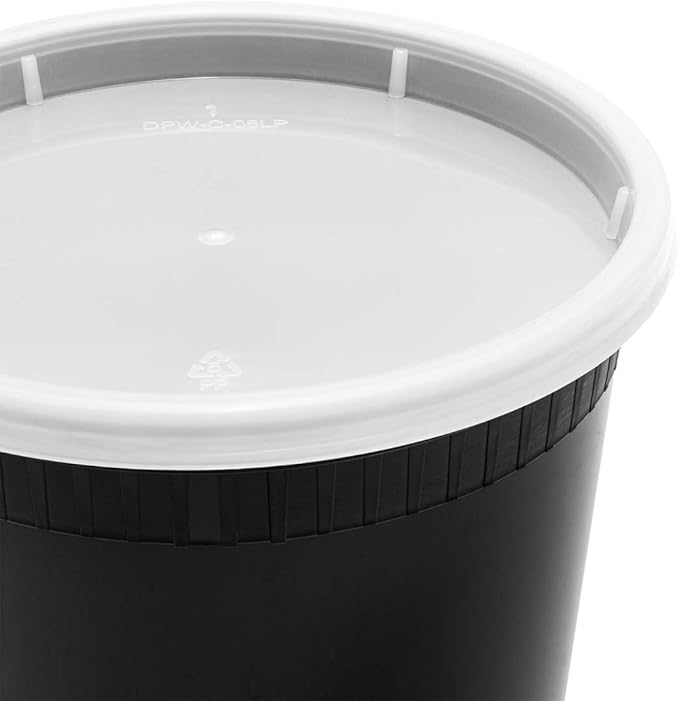 Karat [32oz - 240 ct Black PP Injection Molded Round Deli Containers - Image 5
