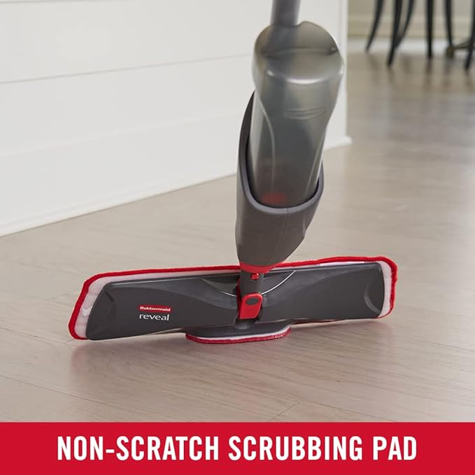 Rubbermaid Reveal Spray Mop Floor Cleaning Kit, 3 Reusable Microfiber Wet Pads - Image 5