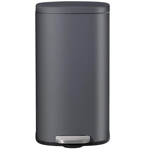 AthLike Trash Can, Stainless Steel Kitchen Garbage Can, Step Waste Bin by AthLikeforEveryone