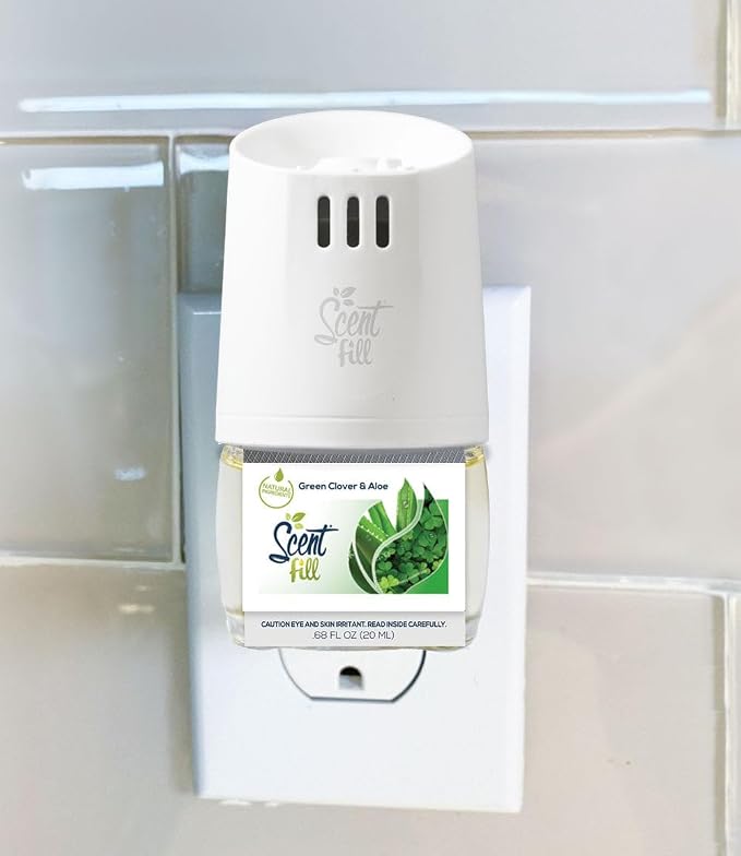 Scent Fill Green Clover & Aloe Plug in Air Freshener, Scented Oil Refills - Image 2