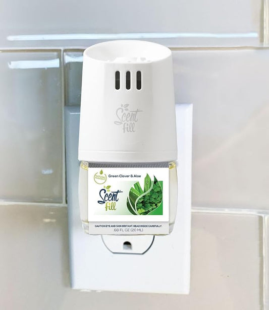 Scent Fill Green Clover & Aloe Plug in Air Freshener, Scented Oil Refills - Image 2
