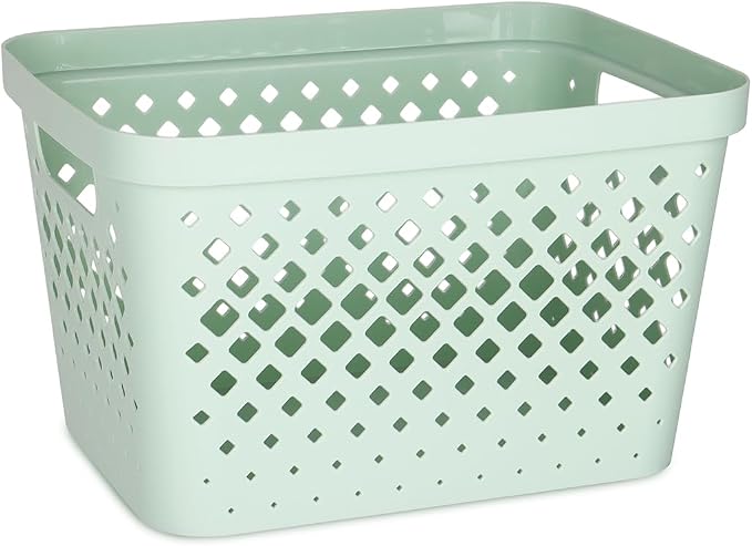 Glad Plastic Storage Basket Set, Value Pack of 6 | Open Storage Bins