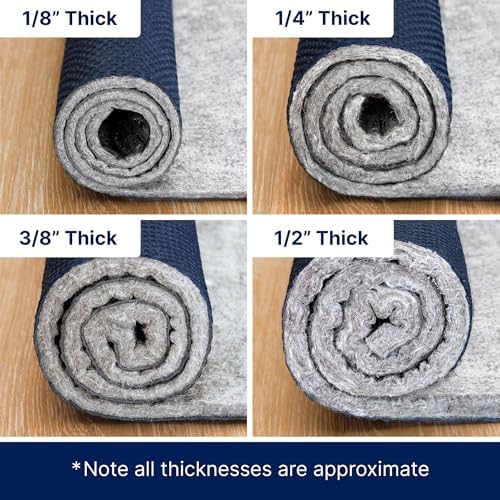 RUGPADUSA - Eco-Complete - 5'x7' - 1/4" Thick - Premiere Felt and Rubber Non-Slip Rug Pad, Made in USA, Low VOCs, 5-Year Warranty