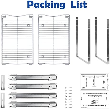 2-Tier Pull Out Cabinet Organizer(14"W X 21"D), Individual Slide Ou...