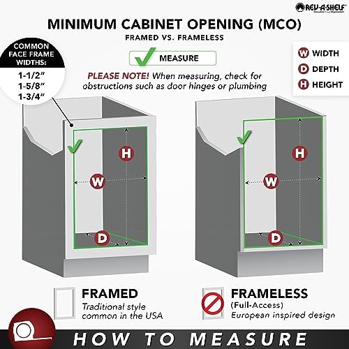 Rev-A-Shelf Wood Base Cabinet Swivel Pullout Organizer w/Soft-Close