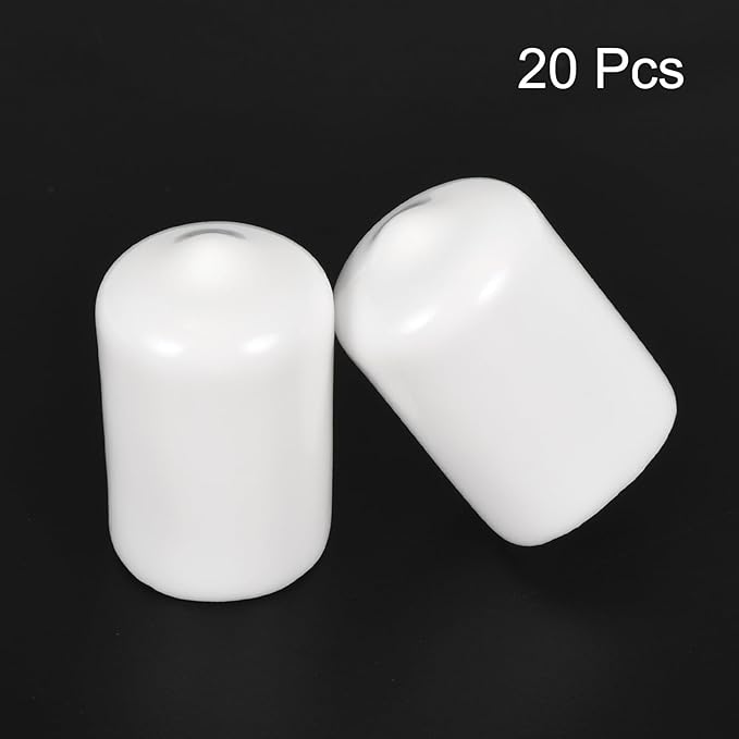 uxcell 20pcs Rubber End Caps 14mm ID Vinyl Round End Cap Cover Screw Thread - Image 2