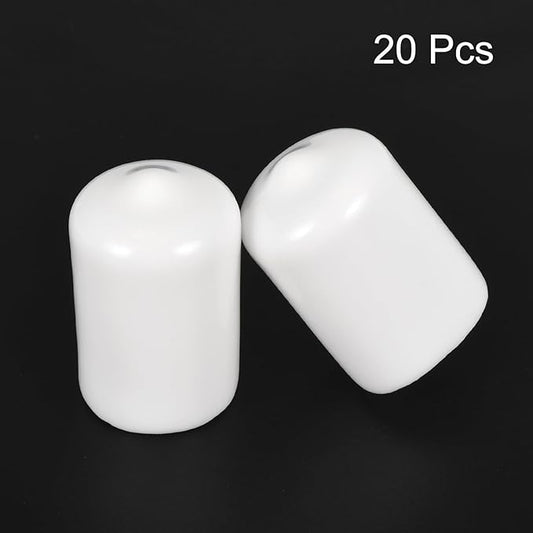 uxcell 20pcs Rubber End Caps 14mm ID Vinyl Round End Cap Cover Screw Thread - Image 2