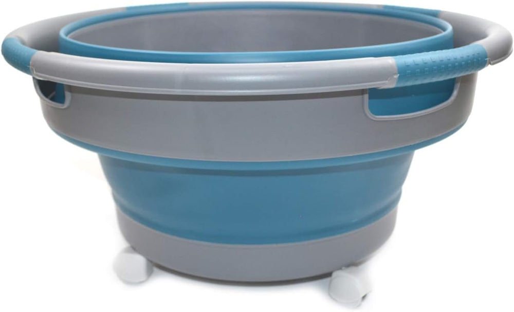 SAMMART 66L Collapsible Laundry Basket with wheels - Foldable Pop Up Storage ...
