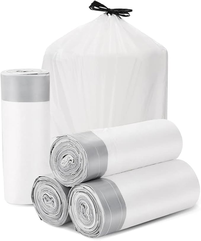 Trash Bags Drawstring Garbage Bags 8 Gallon Thickened Stretchy, Office and - Image 7