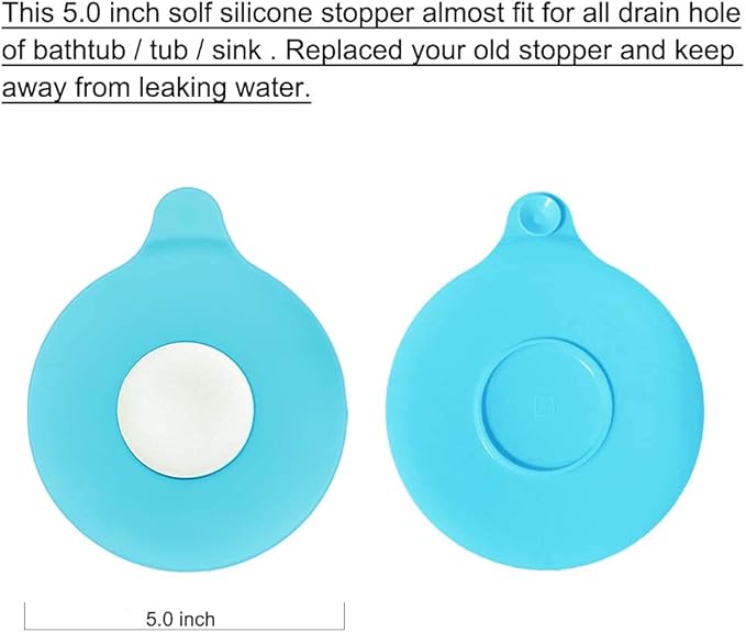 2PCS Silicome Tub Stopper, Bathtub Stopper, Tub Drain Stopper, Tub Plug - Image 3