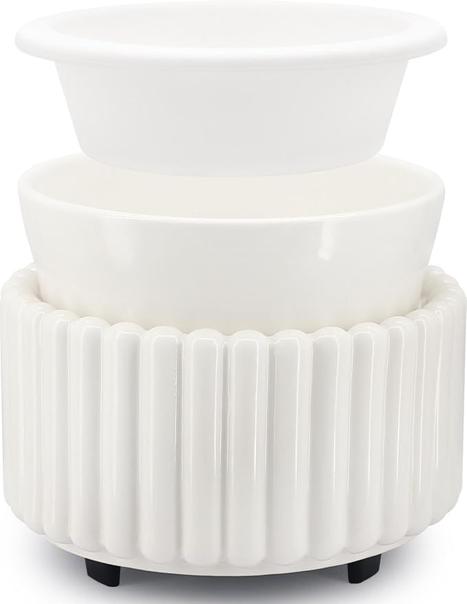 Ceramic Wax Melt Warmer with 1 pc Silicone Dish Candle Warmer by VICTORIAAROMA