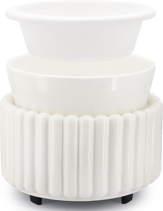 Ceramic Wax Melt Warmer with 1 pc Silicone Dish Candle Warmer by VICTORIAAROMA