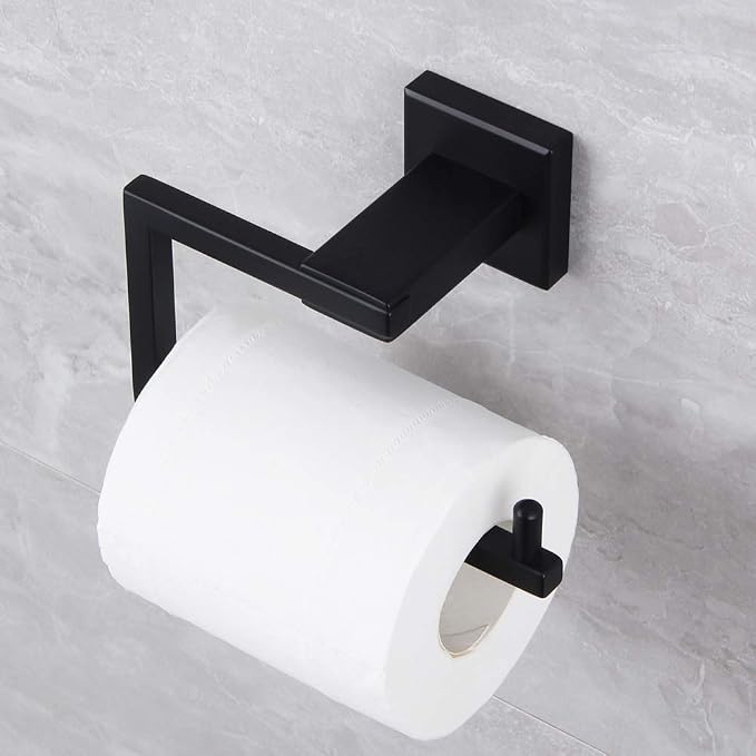 Matte Black Toilet Paper Holder SUS 304 Stainless Steel Wall Mounted Toilet - Image 7