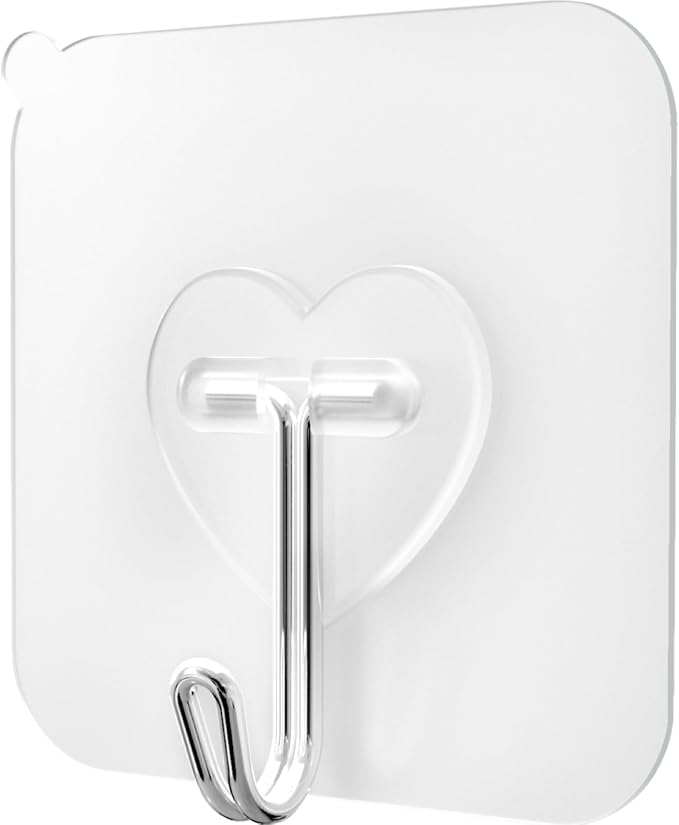 DGYB 40 Pcs Clear Adhesive Hooks - Image 7