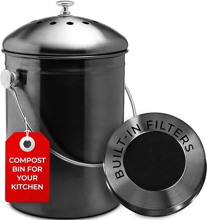 EPICA Countertop Compost Bin Kitchen | 1.3 Gallon | Odorless Composting Bin - Image 2