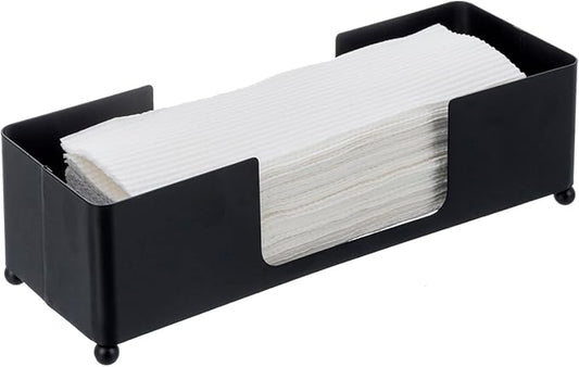 MyGift Modern Matte Black Metal Tabletop Commercial Folded Paper Towel Holder by MyGiftHome