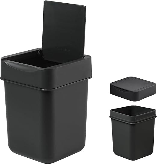 carrotez Mini Trash Can, Coffee Bar, Countertop, 2 Liter/ 0.5 Gallon, Mini - Image 4