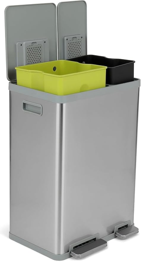 Simpli-Magic 60 Liter / 16 Gallon Rectangular Hands-Free Dual Compartment - Image 2