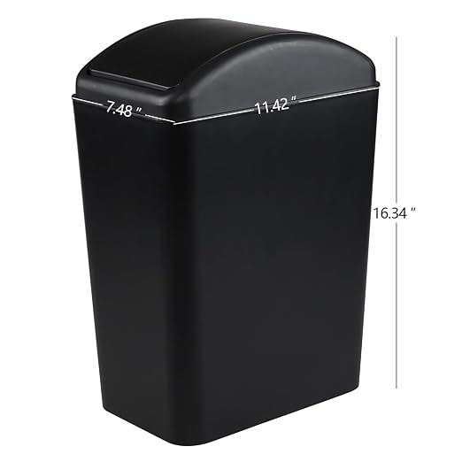 3-Pack 4.5 Gallon Plastic Trash Can - Image 2