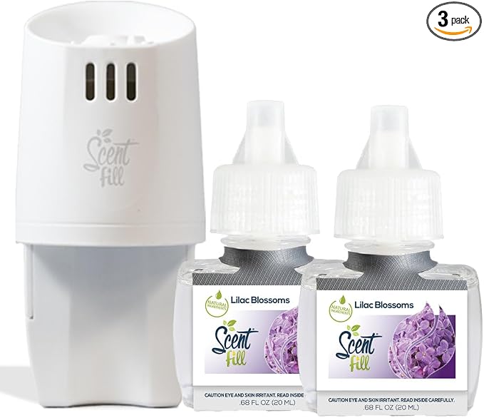 Scent Fill Lilac Blossoms Plug in Air Freshener, Scented Oil Refills, 2 Refills by ScentFill